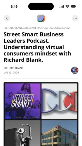 Street Smart Business Leaders Podcast. Understanding virtual consumers mindset with Richard Blank. (.jpg