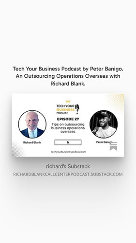 Tech Your Business Podcast by Peter Banigo. An Outsourcing Operations Overseas with Richard Blank. (.jpg