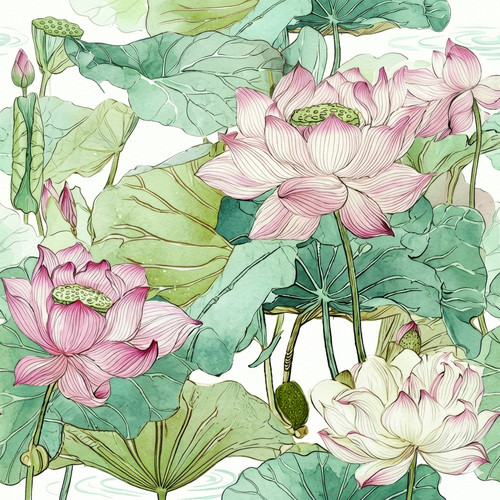 PLCA Square Pillowcase goi vuong hoa sen.jpg