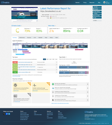 screencapture gtmetrix reports anodesdirect co uk ikqEupy0 2026 03 29 12 42 10.2