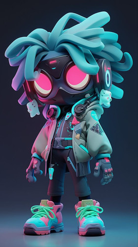 AI Generated 3D – Neon futuristic boy.jpg