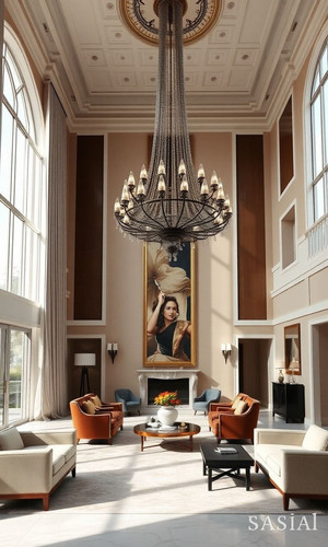 interior shot of a lavish living room with high ceilings and a grand chandelier.jpg