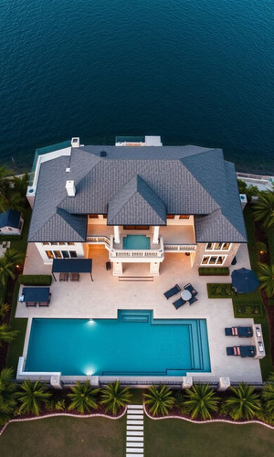 aerial view of a luxurious mansion with a private pool and outdoor kitchen.jpg
