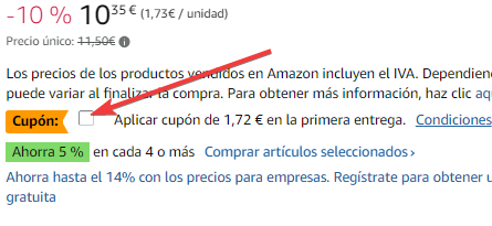 cupón amazon
