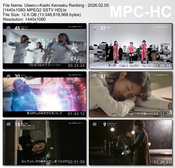 [TV-Variety] 歌える☆歌詞検索ランキング (SSTV HD 2026.02.05)