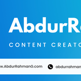 LinkedIn Grey and Black Professional LinkedIn Article Cover Image of AbdurRahman G