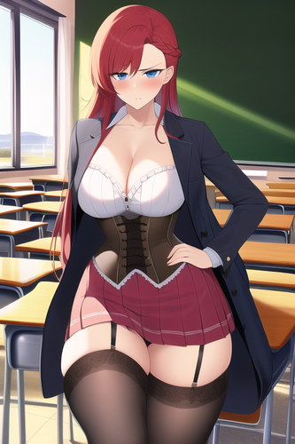 classroom, redhead, corset, coat, frilly shirt, skirt, cleavage, pirate, stockings, teacher, sly, sw.png