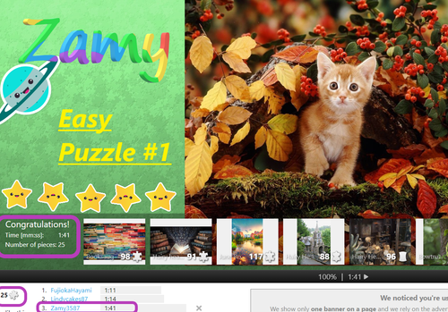 Oct Nov Monthly puzzle Easy puzzle 1