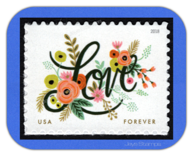 2018  LOVE FLOURISHES   Single  -MINT-GENUINE-  Individual  Stamp # 5255