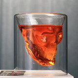 4 pcs skull head wine glass mug crystal 