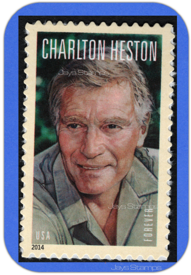 2014  CHARLTON HESTON 18th Legends of Hollywood MINT Single Forever® Stamp #4892