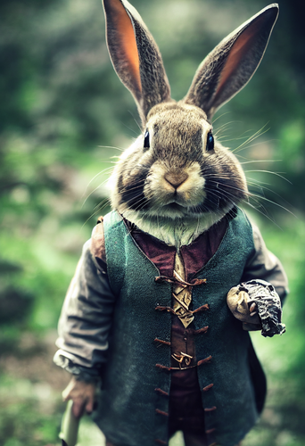 r2pt0r Rabbit Hobbit standing proudly in the shire 09a6fa61 5c13 4fec b5f4 be4007db97df.png