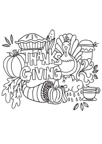 ARYA’S MAGICAL ART Thanksgiving Raffle Coloring page