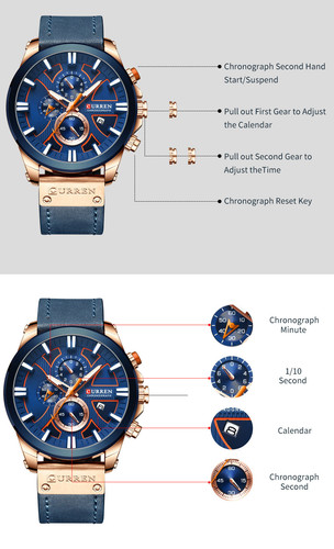 CURREN Men's Leather Brand Luxury Quartz Clock Fashion Chronograph Watch 3.jpg