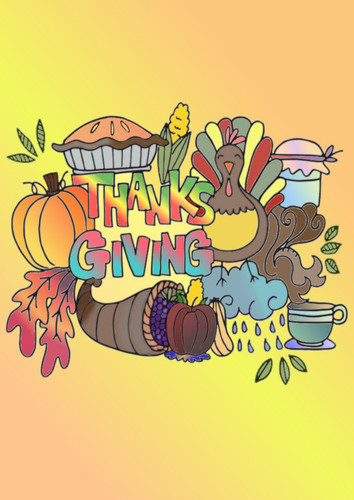 ARYA’S MAGICAL ART Thanksgiving Raffle Coloring page