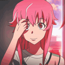 yuno gasi twirling hair.gif