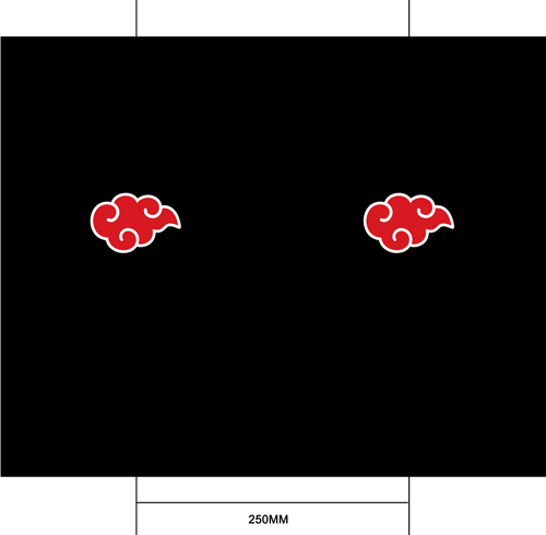 Akatsuki Naruto Single Cloud Anime’s Fan Custom Clogs 1.png